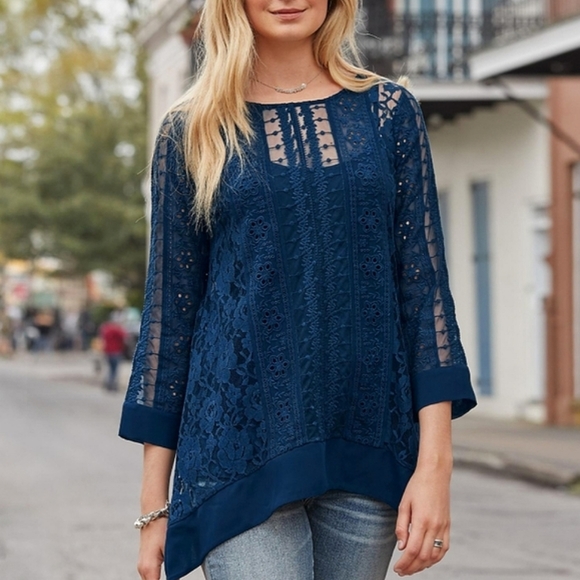 FINAL SALE 🆕🌿SUNDANCE LACE TUNIC🌿 - Picture 2 of 4